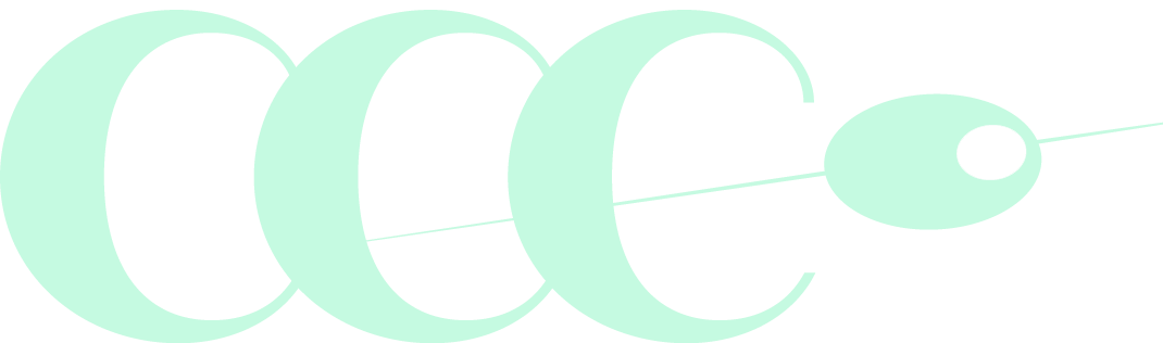 Stylized graphic featuring interconnected circular shapes and a smooth line ending in a dot.
