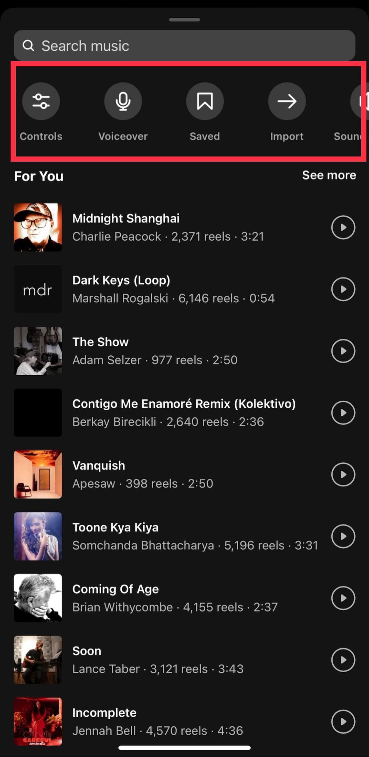 Instagram Reel Audio Editing Options