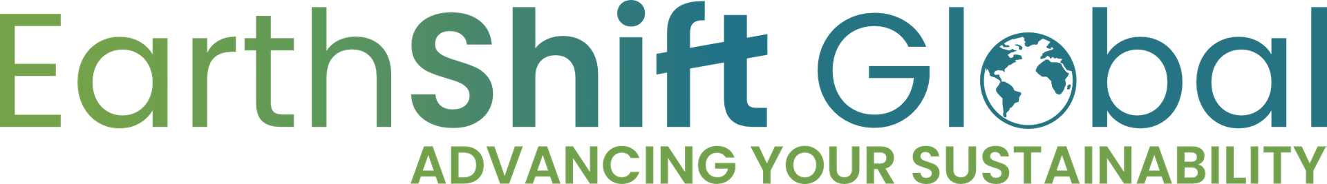Logo of EarthShift Global with the tagline "Advancing your sustainability."